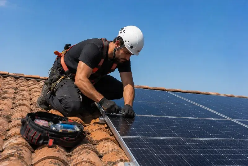 Maintenance et monitoring de panneaux solaires à Saubrigues